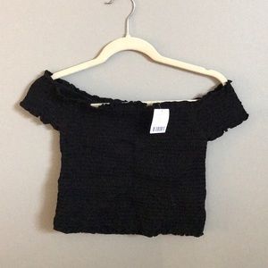 Off the shoulder ruched top from urban outfitters